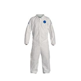 Tyvek 400 D Coverall with Elastic Wrists / Ankles, Style TD125S, White Front / Blue Back, Size 2XL