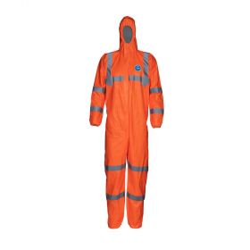 Tyvek 400 HV Coverall with Respirator Fit Hood, Style TY127S, Fluorescent Orange, Size 2XL