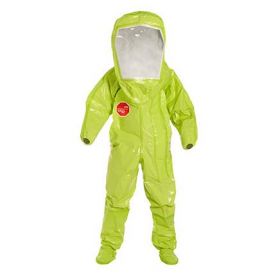 Tychem 10000 Encapsulated Level B Suit, Lime Yellow, Size L, Bulk Packed