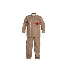 Tychem 5000 Jacket and Bib Overall, Tan, Size L, Bulk Packed