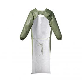 Tychem 2000 SFR Long Sleeve Apron, Green, Size XL, Bulk Packed