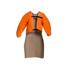 Tychem 6000FR Long Sleeve Apron, Orange, Size 3XL, Bulk Packed