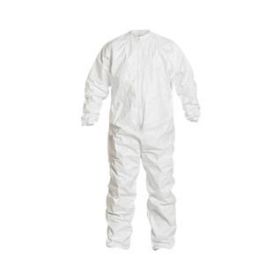 Tyvek IsoClean Bound Seam Coverall with Raglan Sleeves, Style IC182B, White, Size M, Clean Processed