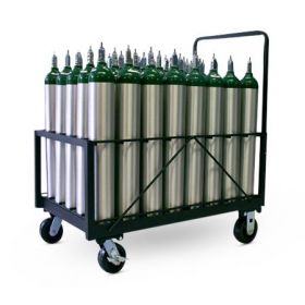 D / E Oxygen Cylinder Cart, 40 Capacity