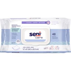 SENI S-WS48-C11 Care Fragrance Free Washcloths-Large Surface-48/Pack
