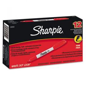 Fine Point Sharpie Permanent Markers, Red