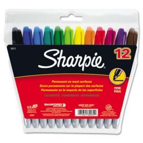 Fine Point Sharpie Permanent Markers, Assorted Ink Colors