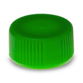 Flat Cap with O-Ring Seal, Green