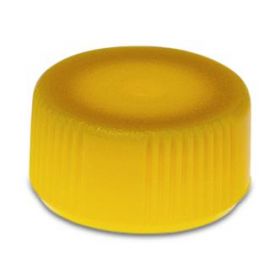 Flat Cap with O-Ring Seal, Yellow