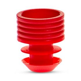 Flange Plug Cap, Polyethylene, 12 mm, Red