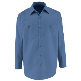 Long-Sleeve Industrial Work Shirt, Men's, Postman Blue, Size 3XL