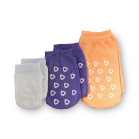 Double-Tread Slipper Socks, Purple, Pediatric