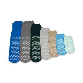 Fall Management Slipper Socks, All Around Tread, 1 Pair, Beige, Size L