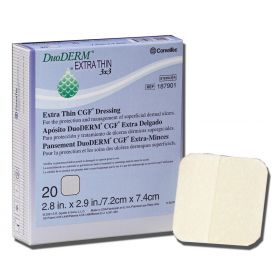 DuoDERM Extra Thin Dressing, Controlled Gel Formula, Square, 3" x 3"