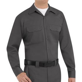 Utility Work Shirt, Short Sleeves, Charcoal, Size 5XL