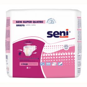 SENI Super Quatro Briefs for Severe Incontinence-Packs, Super-Quatro-M