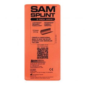 Sam Splint, Wrist, 9", Orange / Blue