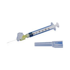 Magellan Safety Hypodermic Needle and Syringe Combo, 1 mL, 23G x 1"