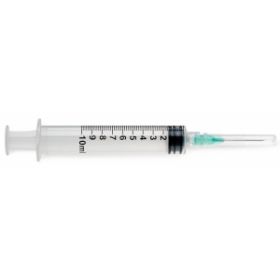 Luer-Lock Syringe with 21G x 1" Hypodermic Needle, 10 mL