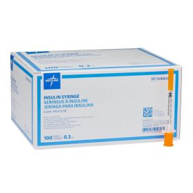 Insulin Syringe with Fixed Needle, 0.3mL Syringe, 31G x 5/16" Needle