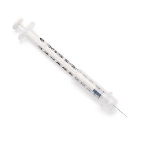 Safety Insulin Syringe with Needle, 1 mL, 29G x 0.5"