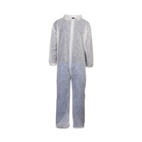 Coveralls with Elastic Cuffs and Ankles, White, Disposable