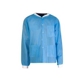 Multilayer Lab Jacket, Fluid-Resistant, Blue, Size XL