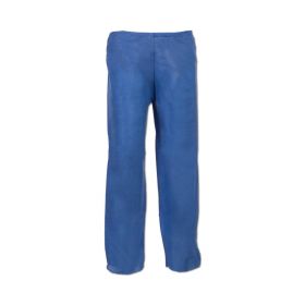 Fluid-Resistant Multilayer Spunbond Disposable Scrub Pants with Elastic Waistband, Medium Blue, Size S