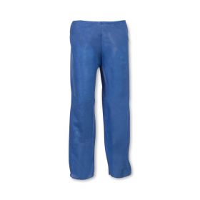Fluid-Resistant Multilayer Spunbond Disposable Scrub Pants with Elastic Waistband, Medium Blue, Size M