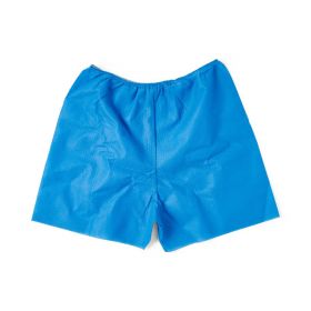 Disposable Shorts with Elastic Waist, True Blue, Size Youth S