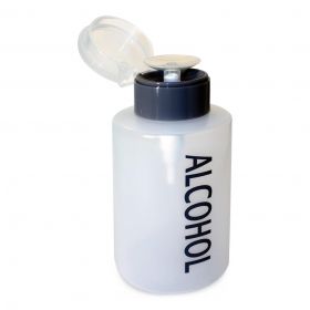 Polyethylene Dispenser Bottle Imprinted with "ALCOHOL", 9 fl. oz.