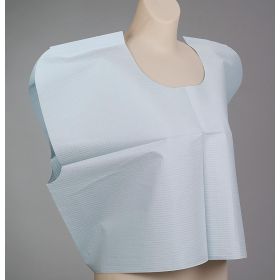 Poncho Style Exam Cape, Tissue / Poly / Tissue, White, 22" x 20"