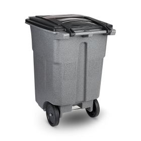 4-Wheel Cart with Standard Lid, Gray, 96 gal.
