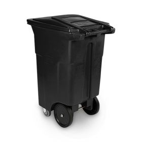 4-Wheel PPE Disposal Cart, Black, 64 gal.