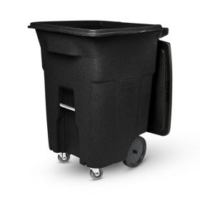 4-Wheel PPE Disposal Cart, Black, 96 gal.