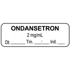 Anesthesia Label, Ondansetron 2mg/mL Date Time Initial, 1-1/2" x 1/2"