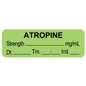 Anesthesia label, atropine mg/ml dti 1-1/2" x 1/2"