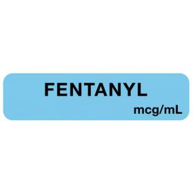 Anesthesia label, fentanyl mg/ml, 1-1/2" x 1/2"