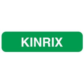 Vaccine label, kinrix, 1-1/4" x 5/16"