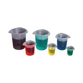 Tri-Corner Beaker Set, Polypropylene, Set of 6, 50 mL, 100 mL, 250 mL, 400 mL, 800 mL and 1000 mL