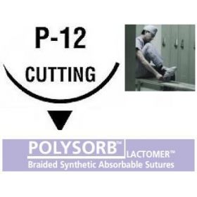 Polysorb Suture, 3/0 , 36", Undyed, GS-25