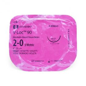 V-LOC 90 Absorbable Wound Closure Device, Violet, Size 2-0, 9" Long, GS-21 Needle