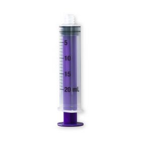 Clear Feed, Flush and Irrigation ENFit Syringe with Cap, Nonsterile, 20 mL