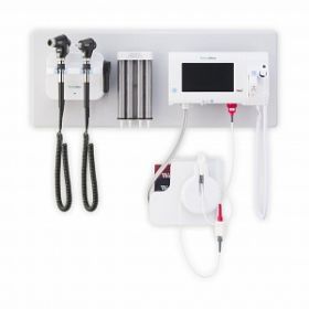 Green Series 777 Integrated Diagnostic System with PanOptic Plus LED Ophthalmoscope, MacroView Plus LED Otoscope for iExaminer, and Ear Specula Dispenser for Connex Spot Monitor (CSM) or Spot Vital Signs 4400 Device (Spot)
