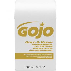 GOJO Gold & Klean Antimicrobial Lotion Soap - 12 Refills/Case - 9127-12