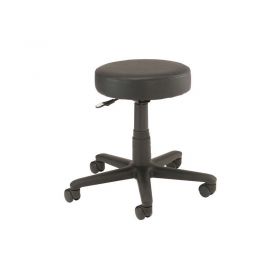 Interion All Purpose Mobile Stool without Back, Black
