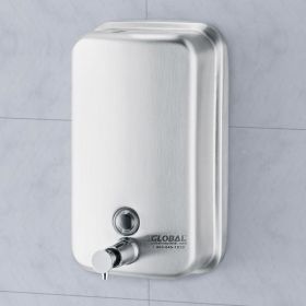 Global Industrial  Stainless Steel Vertical Liquid Soap Dispenser - 1000 ml