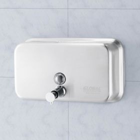 Global Industrial  Stainless Steel Horizontal Liquid Soap Dispenser - 1000 ml