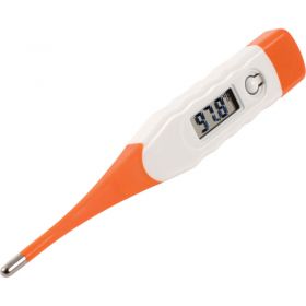 Global Industrial  Flex-Tip Oral Digital Stick Thermometer,Orange