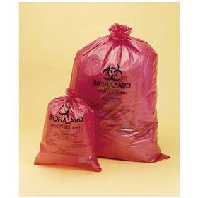 Bel-Art Red Biohazard Disposal Autoclavable Bags,2-4 Gallon,1.5 mil Thick,14"W x 19"H,200/PK